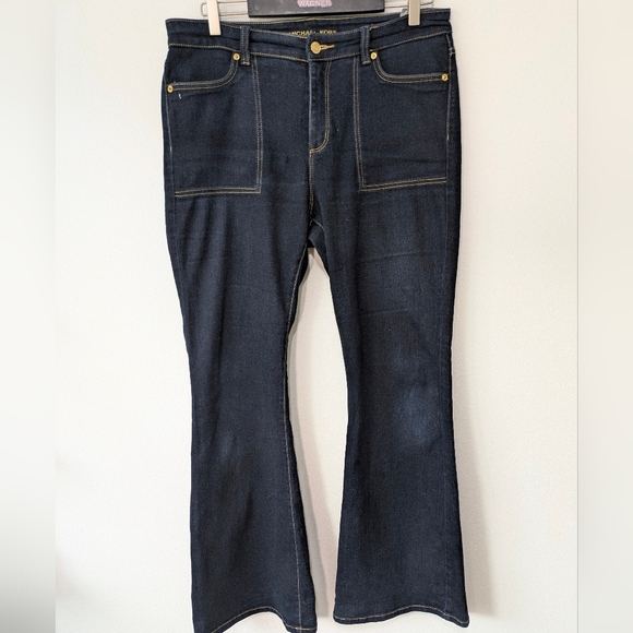 Michael Kors Selma Flare Jeans, size 10, color dark blue - Picture 3 of 16